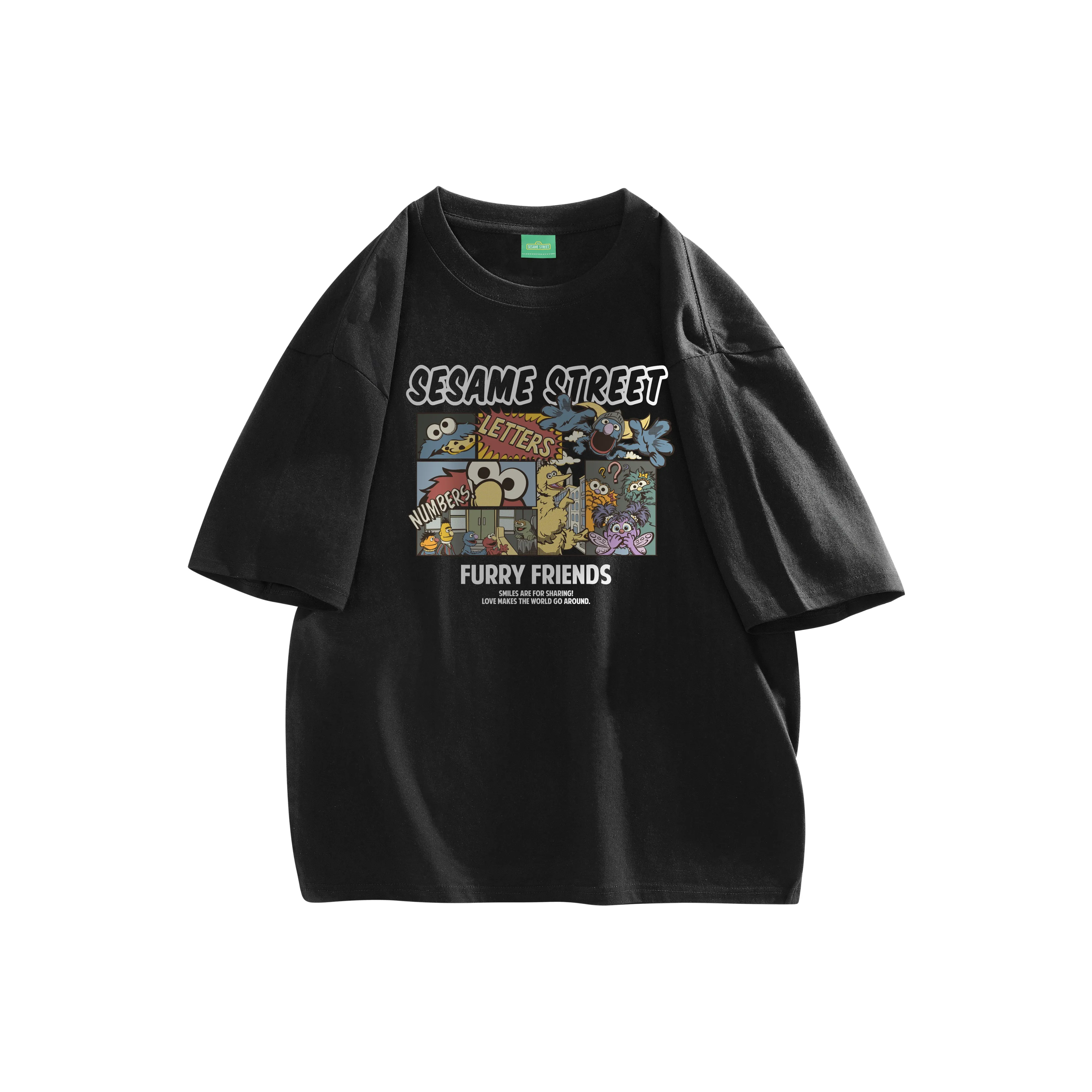 Улица Сезам T Рубашка Длинный рукав Унисекс
