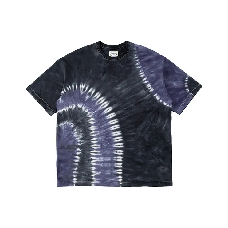 TEKABLU Straight T Shirt Men's Tie Dye Blue