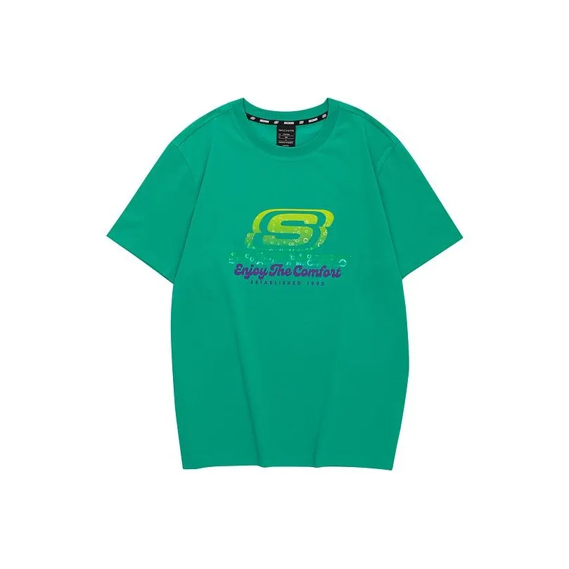 Skechers Colorful T Shirt Unisex Leaf Green