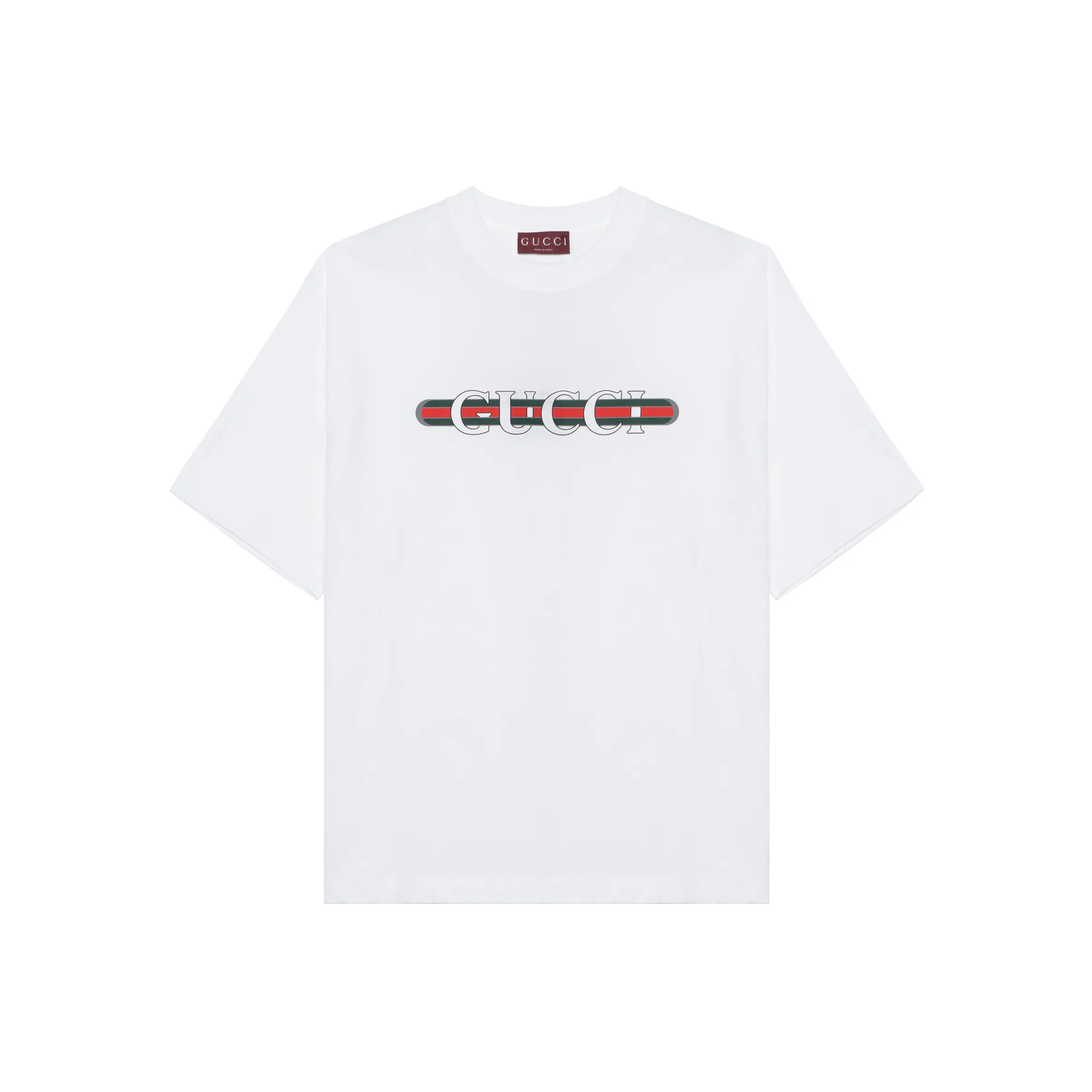 GUCCI Logo Printed Jersey T Shirt
