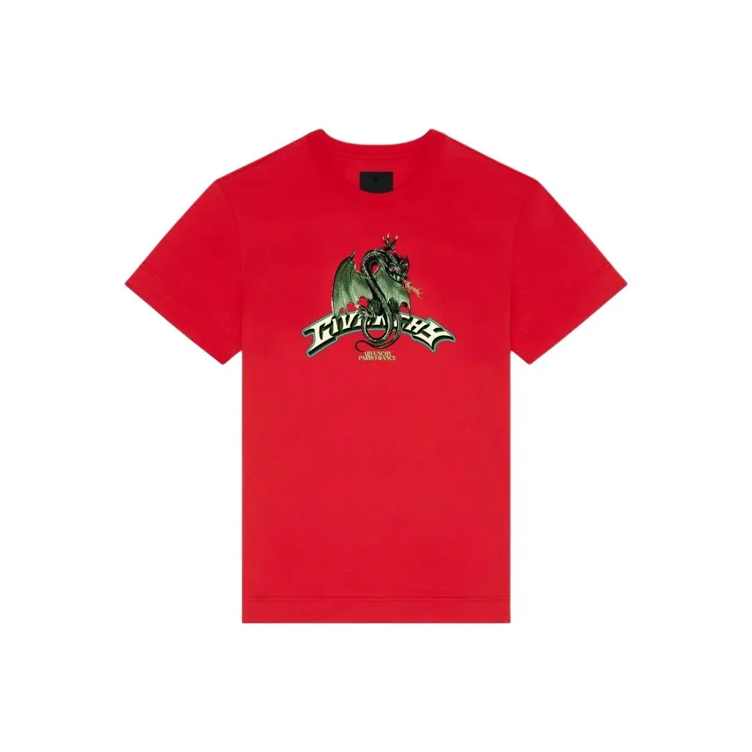 Givenchy SS24 T Рубашка Мужская Красная