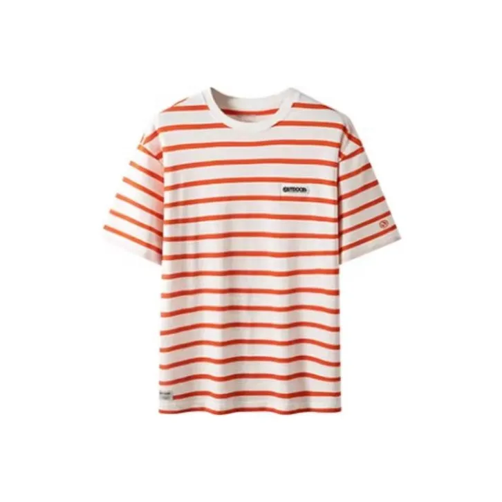 OUTDOOR PRODUCTS T Shirt Men's Pink Orange Stripes