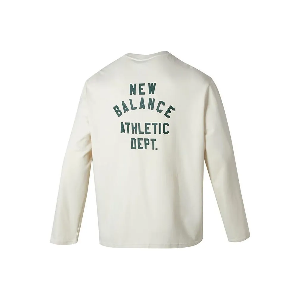 New Balance T Shirts Men's Ecru