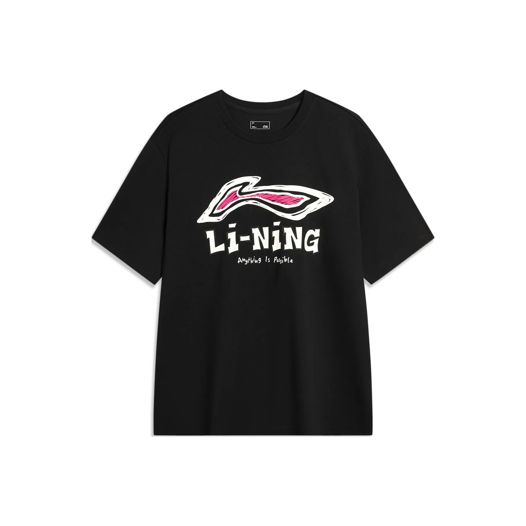 LiNing Drop Shoulder Sleeve T-Shirt Men's Black