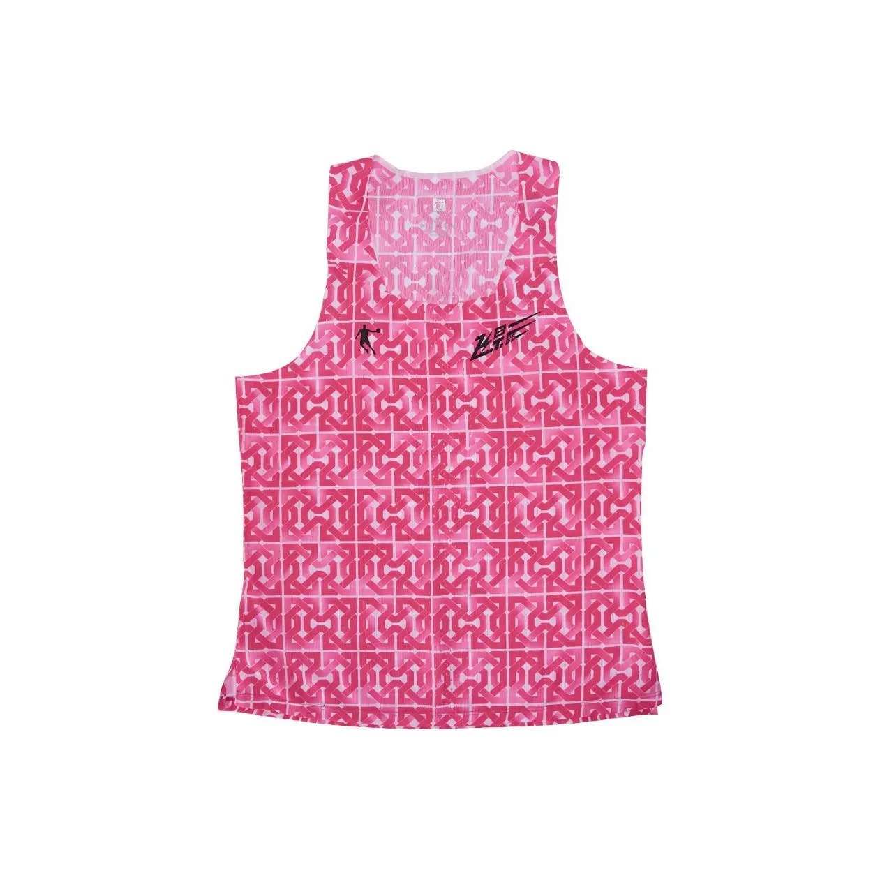 QIAODAN Флуоресцентный Летящий теневой розовый с принтом Мужская беговая футболка