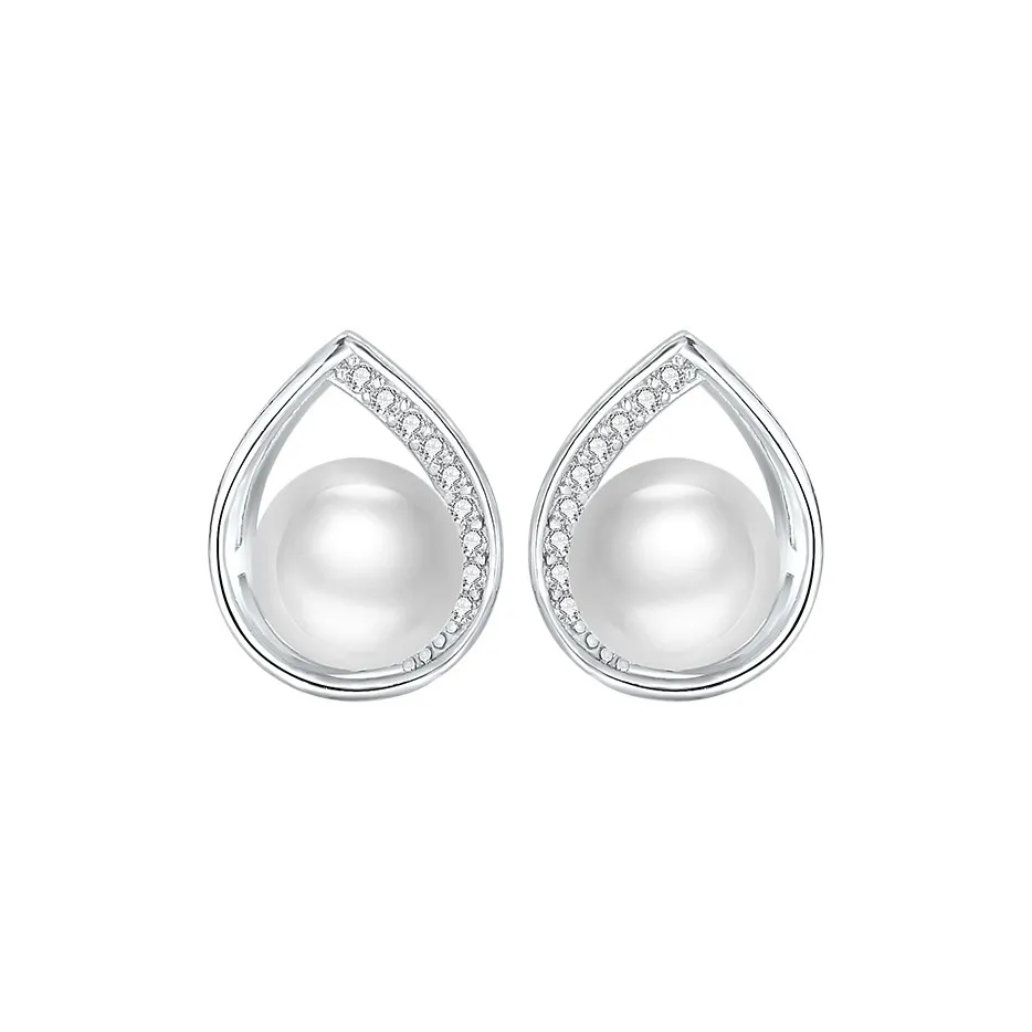 Andaozi Pearl Stud Earrings Women's