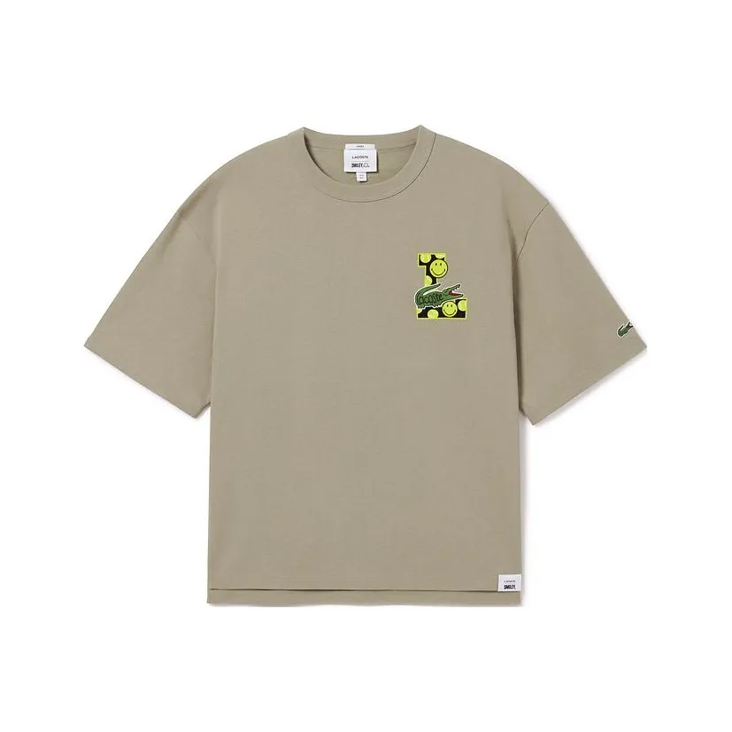 Smiley X LACOSTE T Shirts Unisex Camel CB8