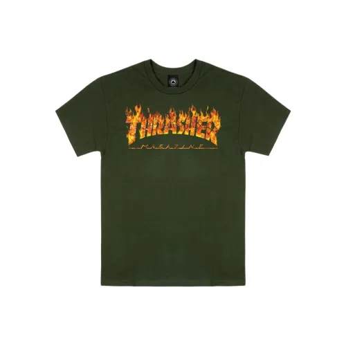 Thrasher Лесной зеленый Унисекс Футболка
