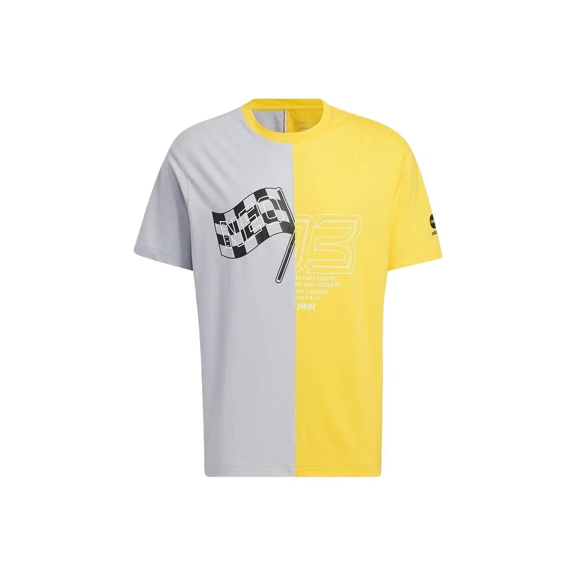 Adidas Neo T Shirts Men's Gray/Yellow