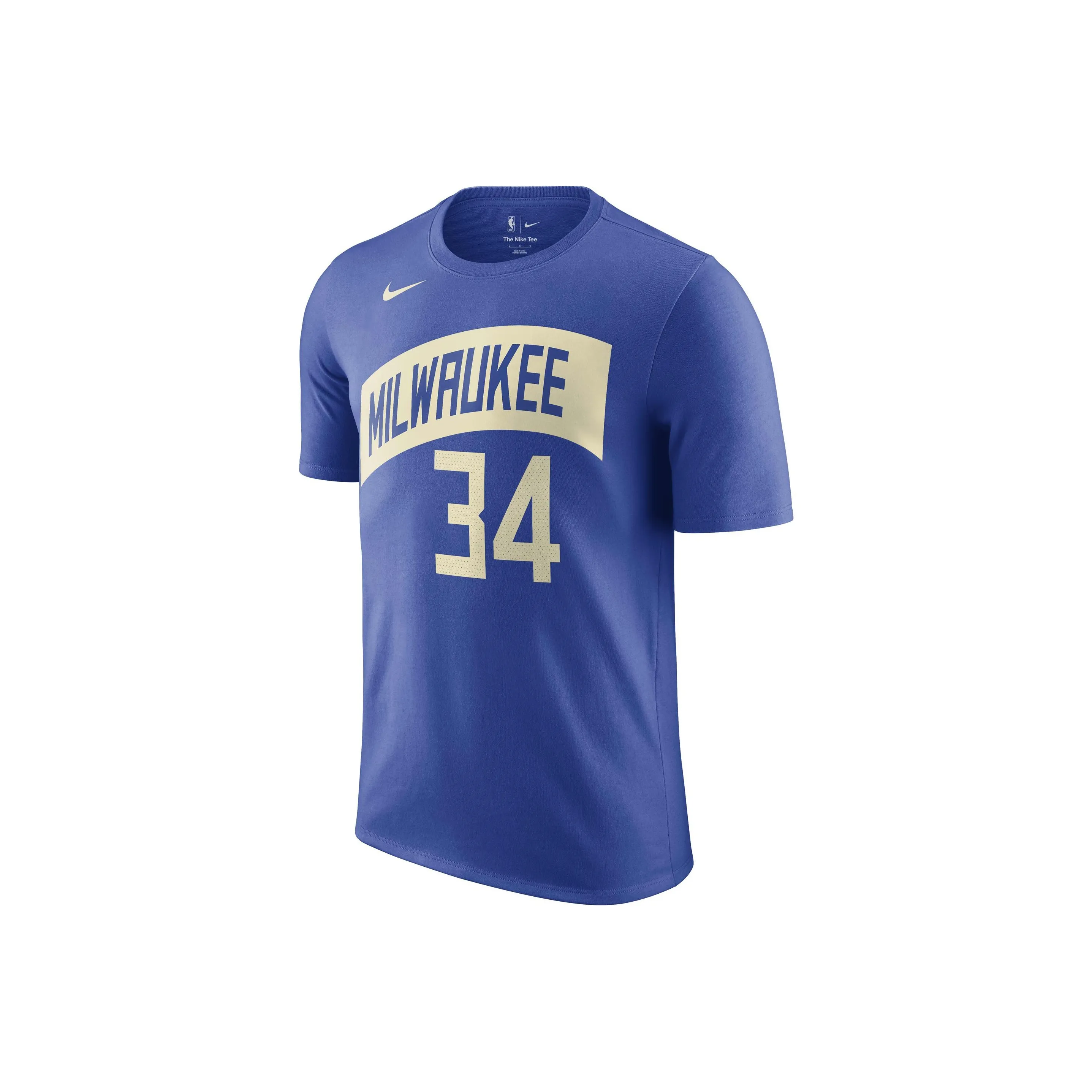 nike Giannis Antetokounmpo Milwaukee Bucks Городской Edition T-Shirt Мужской Королевский синий