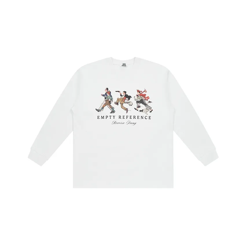 EMPTY REFERENCE Long Sleeved T Shirt Unisex White