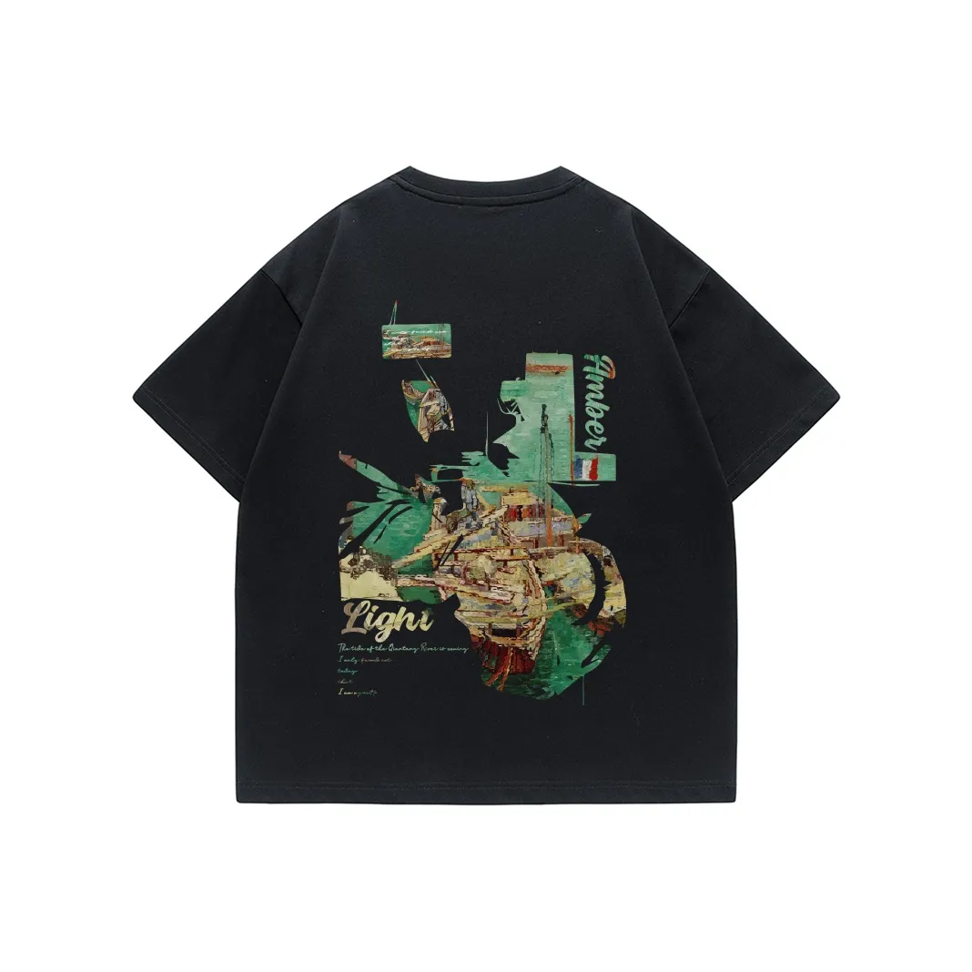 AMBER LIGHT American Letter-Printed Unisex T-shirt