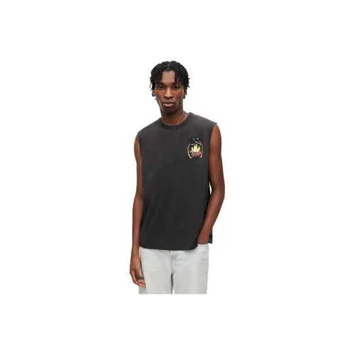 ALLSAINTS Промытый черный Мужские рубашки