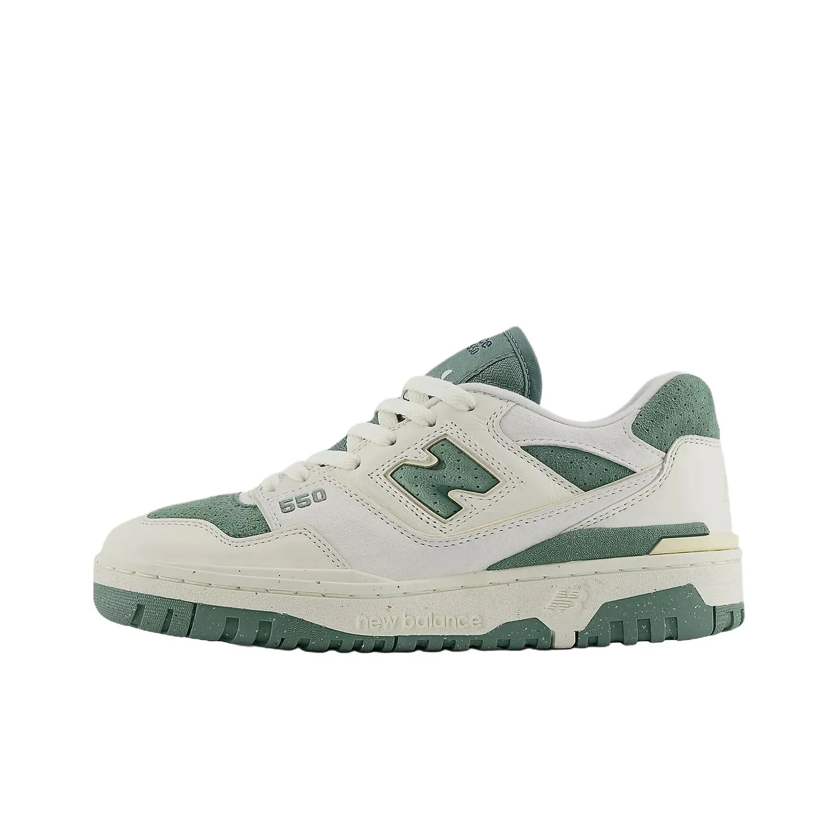 New Balance NB 550 Casual Shoes Women's Low Top White Green