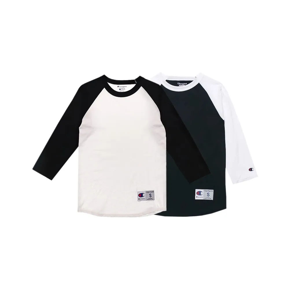 Champion T-Shirt Унисекс Белый подкладочная ткань Черный + Черный с Белым