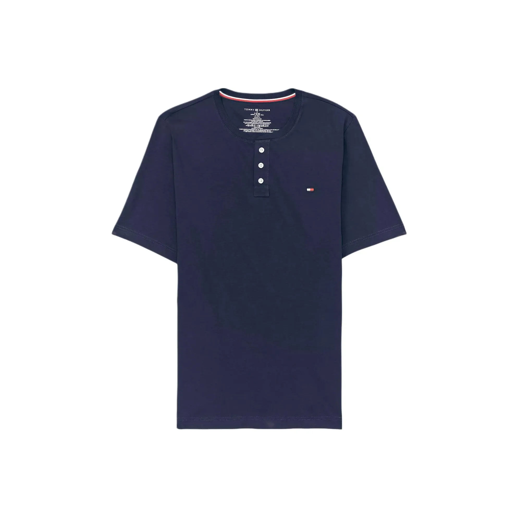 Tommy Hilfiger Sueded Джерси Henley Sleep Shirt T Shirt Men's Navy Blue
