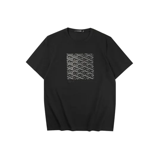 HLA JEANS Черный 42 Мужская T-Рубашка