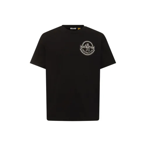 MONCLER GENIUS ROC Nation Co Фирменный черный Унисекс Футболка