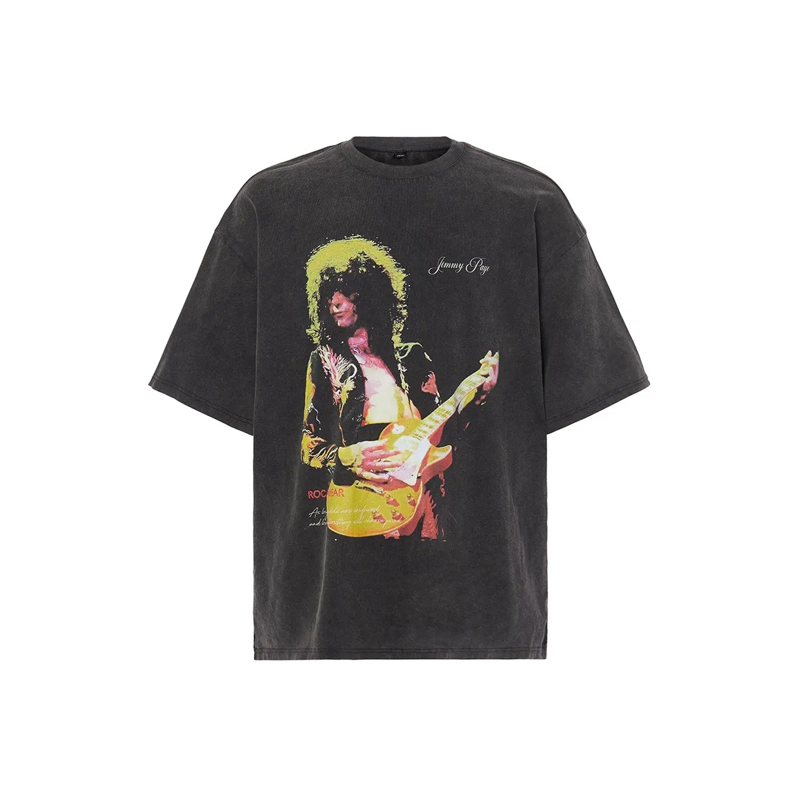 ROCAWEAR Промытый черный Унисекс Футболка