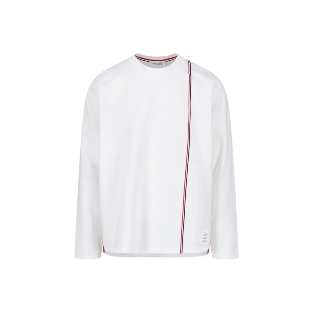 THOM BROWNE Rwb Striped Long Sleeved T Shirt