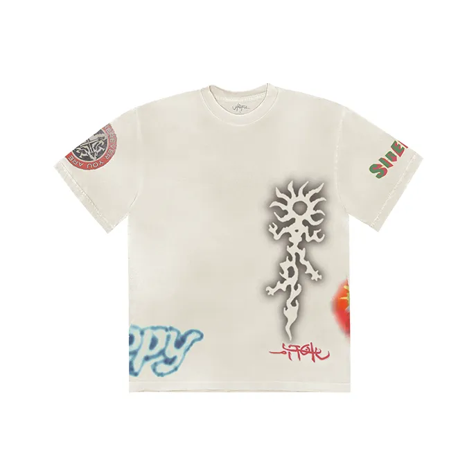 TRAVIS SCOTT Travis Scott SS23 UTOPIA ограниченная серия Белая унисекс футболка