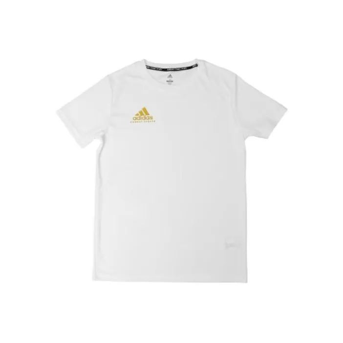 Adidas Sportlife T Shirt Men's White With Gold Logo