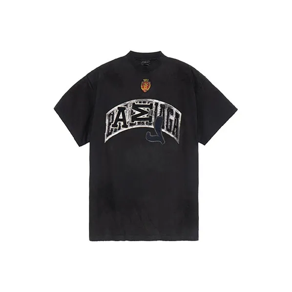 Balenciaga T Shirt Loose Fit Unisex Black
