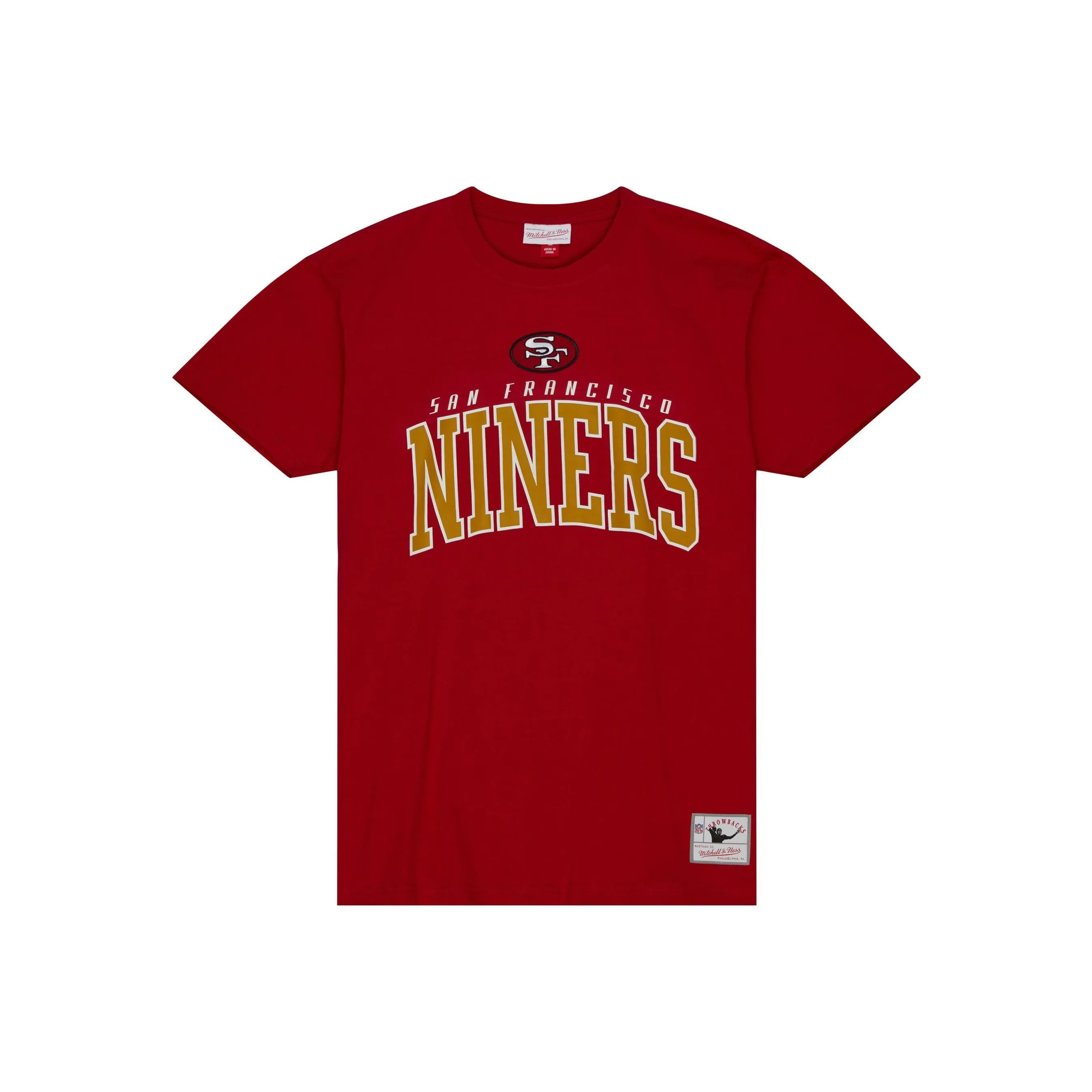 Mitchell Ness Red Men's T-Shirts Mitchell Ness Красные Мужские Футболки