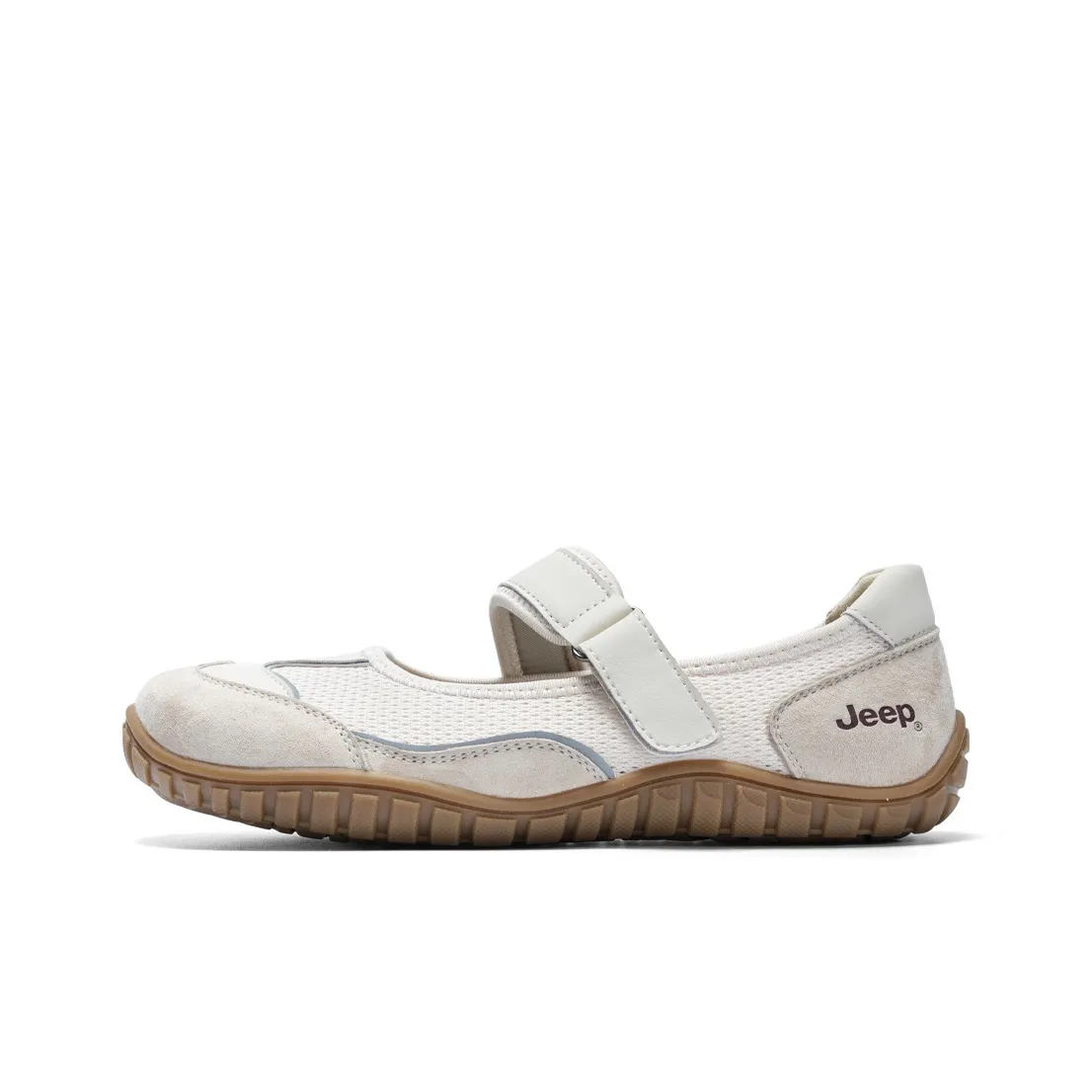 JEEP Плоская подошва Туфли Мэри Джейн Женские Серые
