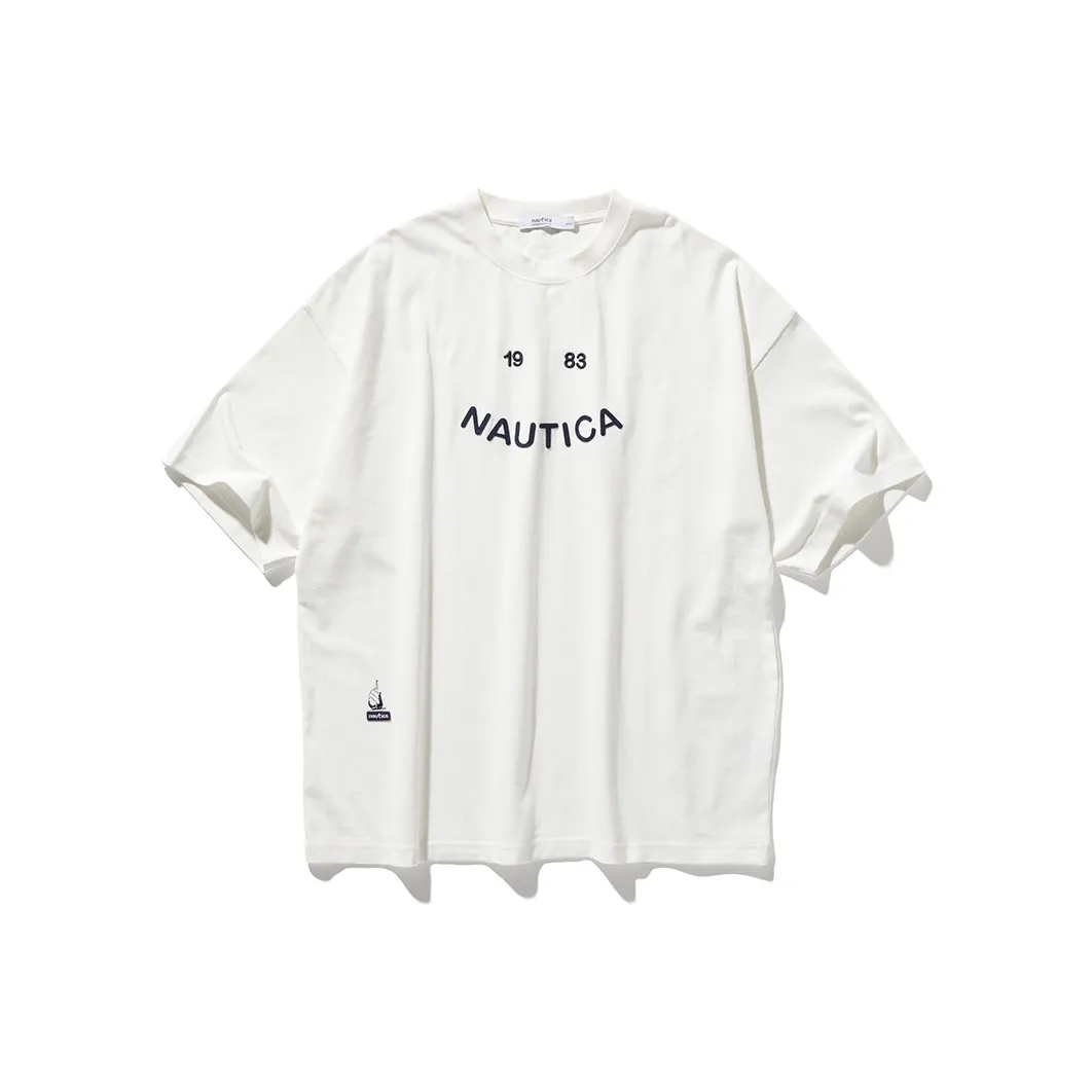 Nautica White Sail Short-Sleeved T-Shirts Unisex