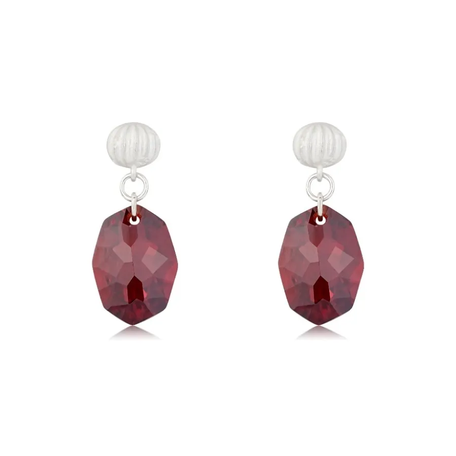 Empress 47 Concept 925 Sterling Silver Sunset Drop Earrings Hoop Earrings Unisex Red