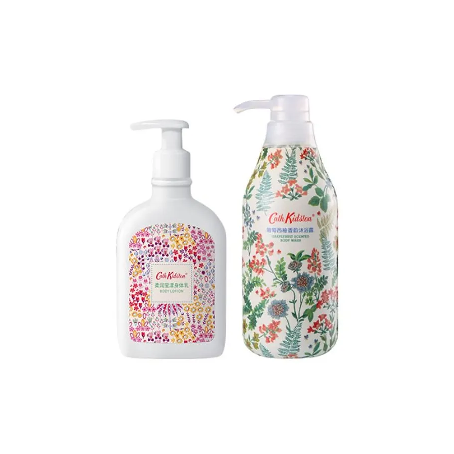 Cath Kidston Мягкий и Radiant Наборы для ухода за телом Лосьон и гель для душа увлажняющий и ароматный объем 252 мл + 450 мл