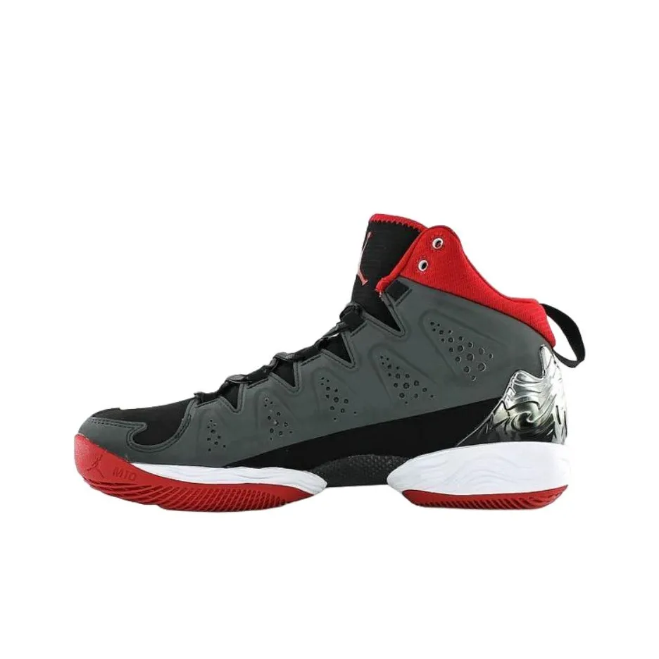 Jordan Melo M10 Anti Slip Wear Resistant Mid Top Basketball Shoes Unisex Gray