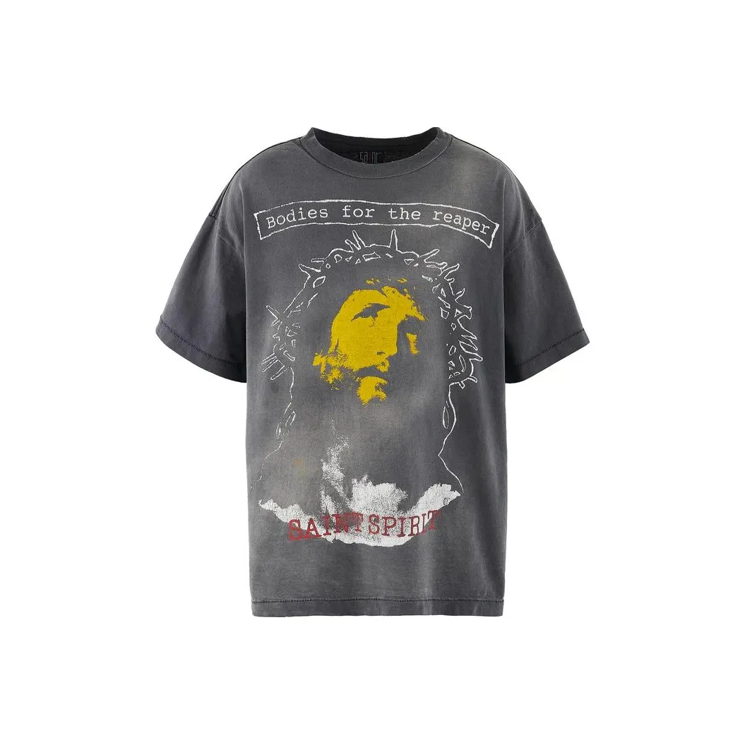 SAINT Mxxxxxx T Shirts Unisex Gray