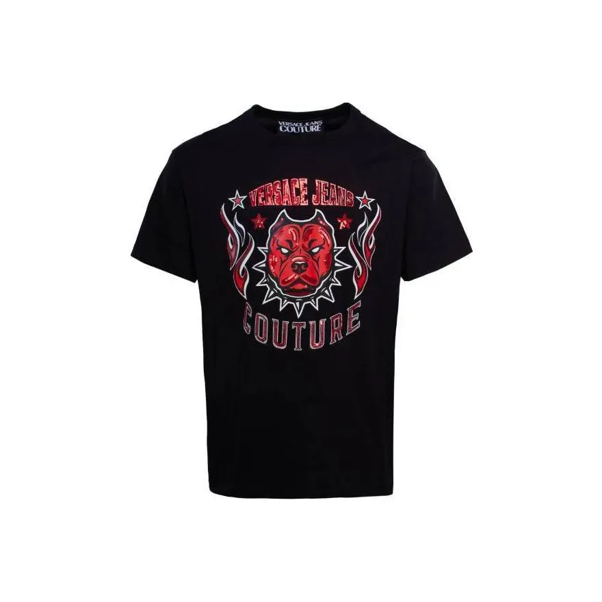 VERSACE JEANS COUTURE Graphic Printed Crewneck T Shirt