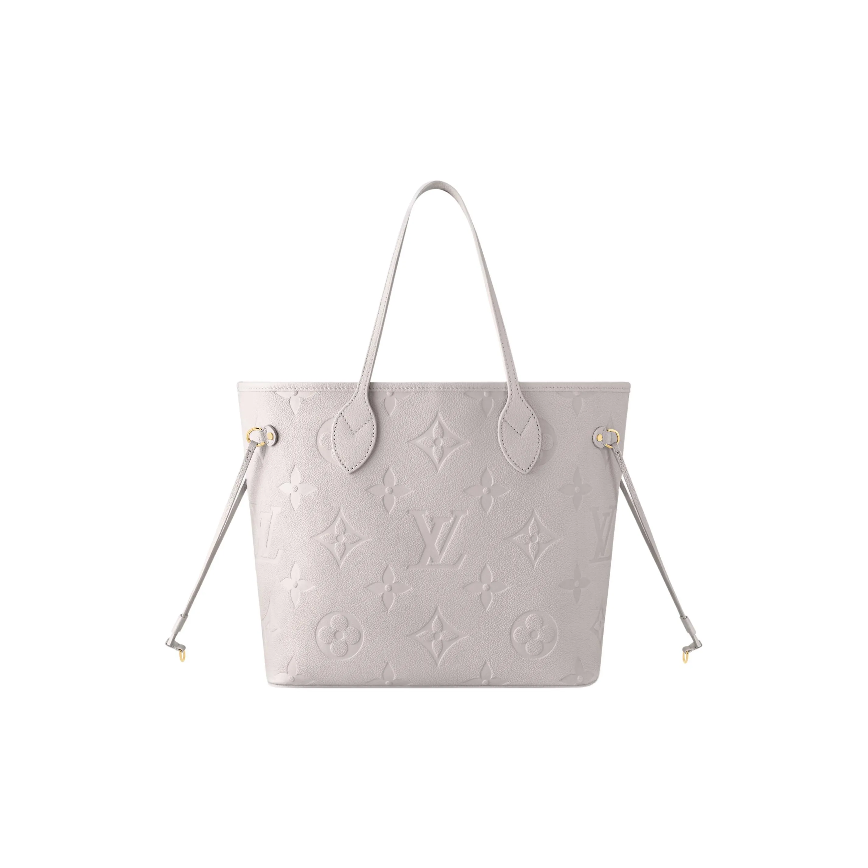 LOUIS VUITTON NEVERFULL Cow Leather Tote Bag, Shopping Bag, Shoulder Bag Medium Size Women's Gray