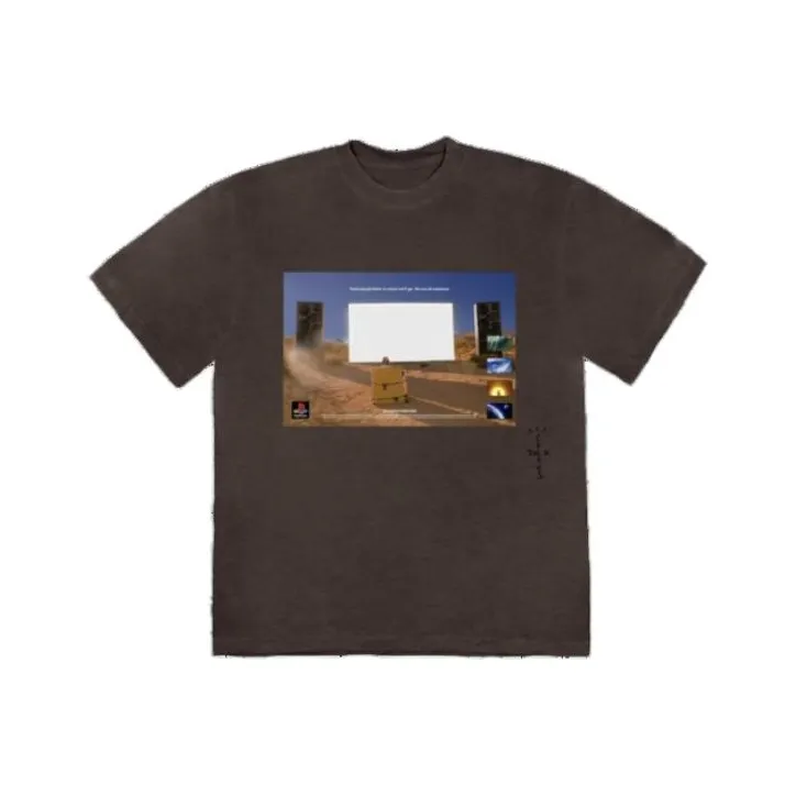 Playstation X Travis Scott T Shirts Men Umber