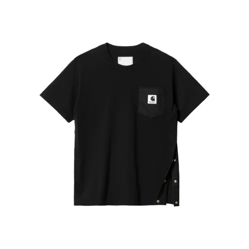 sacai X Carhartt WIP FW23 Co Branded SERIES Черный Унисекс T Рубашки
