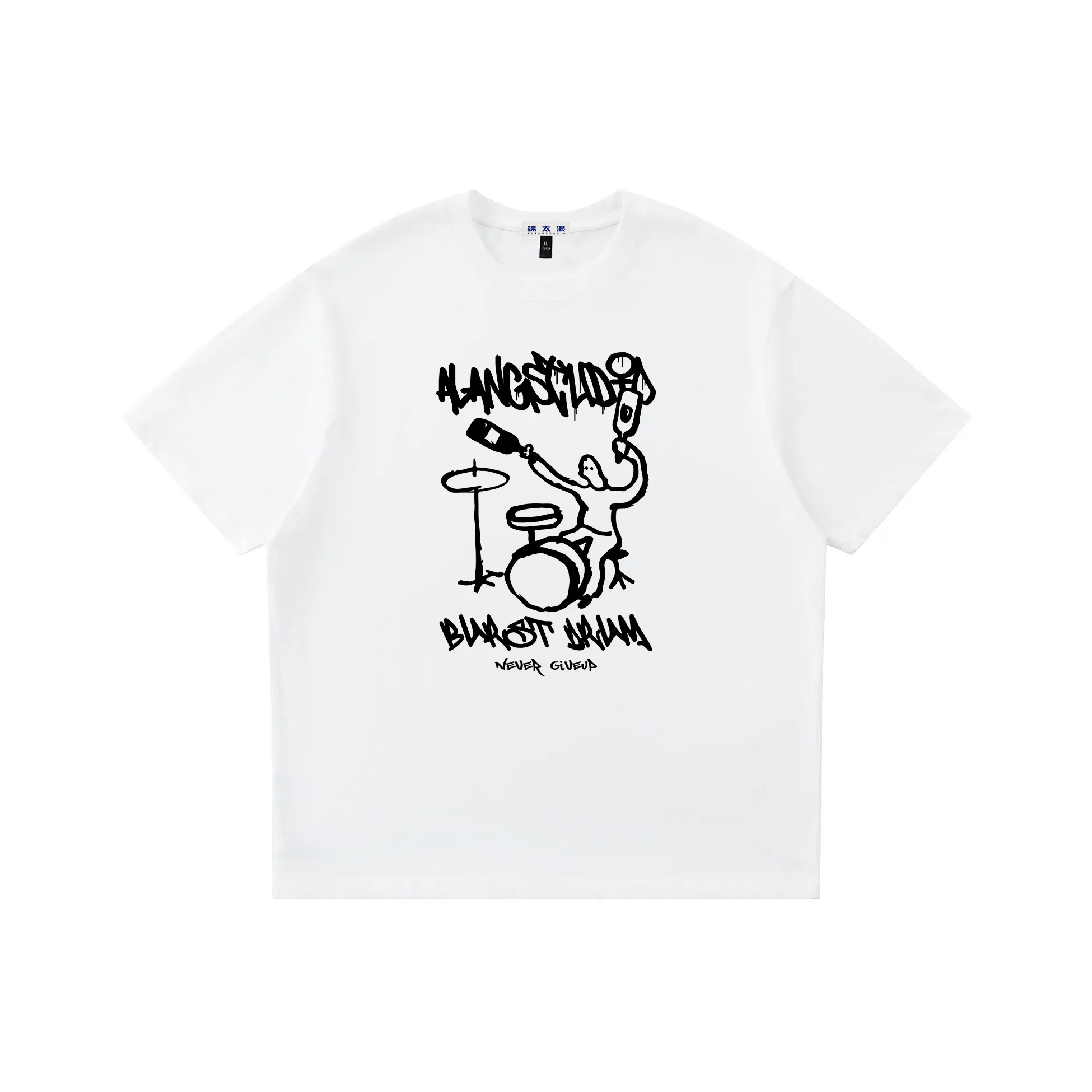 ALang Studio Loose Fit Casual Crew Neck Short Sleeved T Shirts Unisex