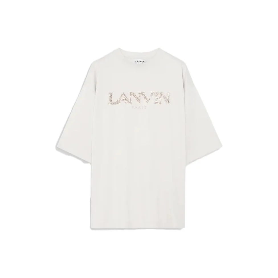 Lanvin Logo Embroidered Crewneck T Shirt