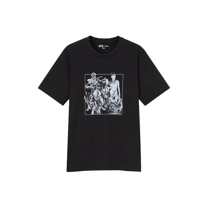 UNIQLO x AOTEYINGXIONGXILIE LIANMINGKUAN Т-рубашка Мужская Черная