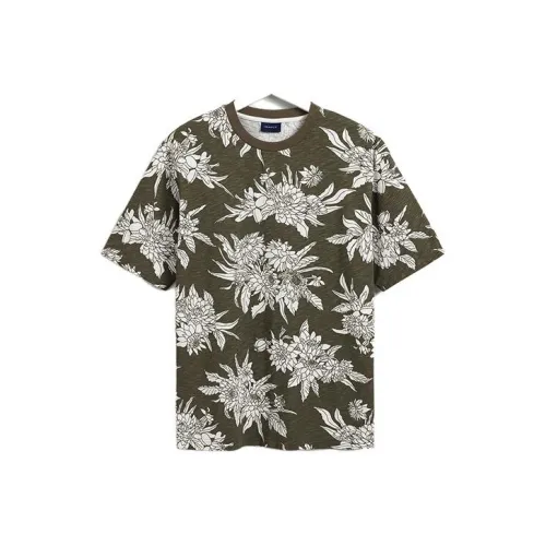 GANT Кофейно-зеленая Мужская Рубашка T