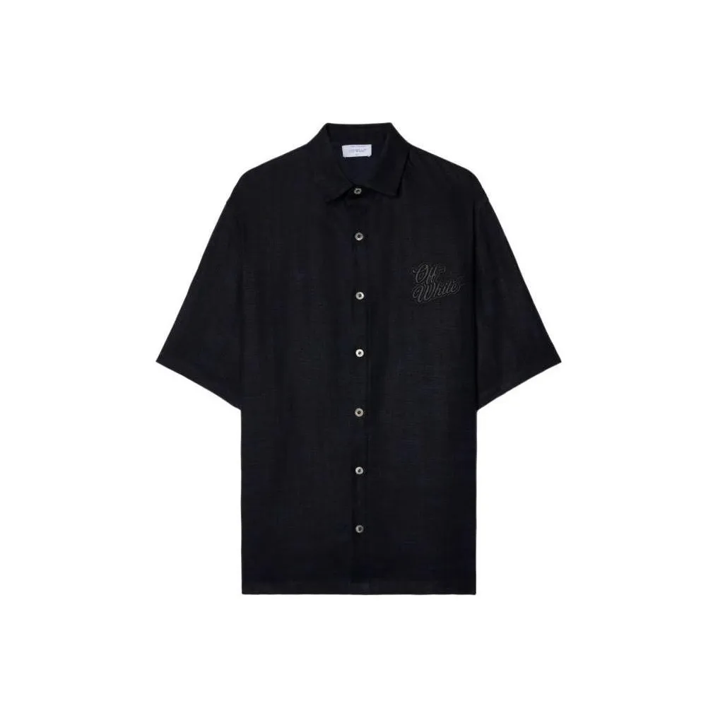 OFF WHITE Logo appliqué Bowling Shirt
