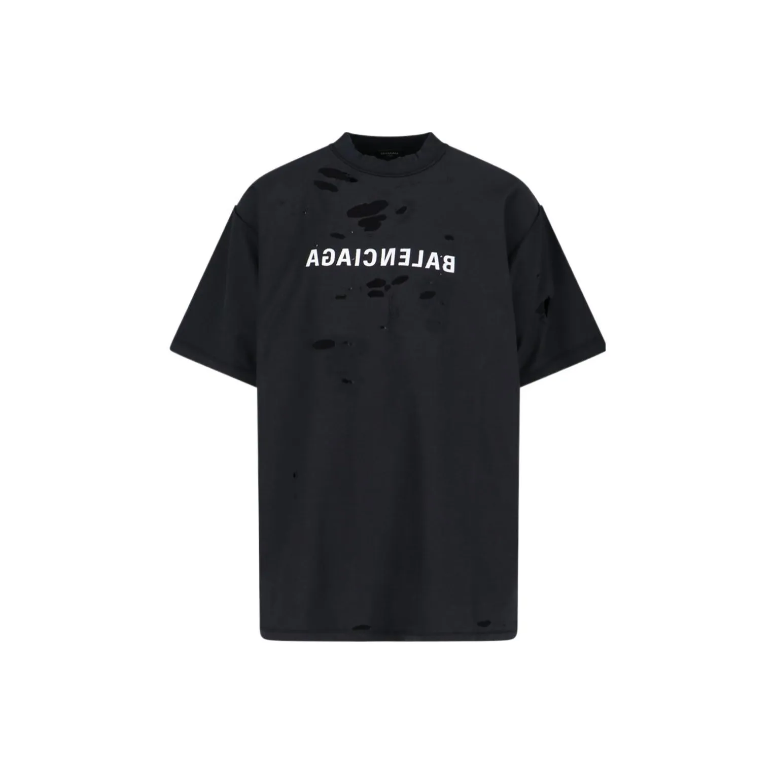 Balenciaga SS24 T Рубашка Регулярного Кроя Мужская Черная