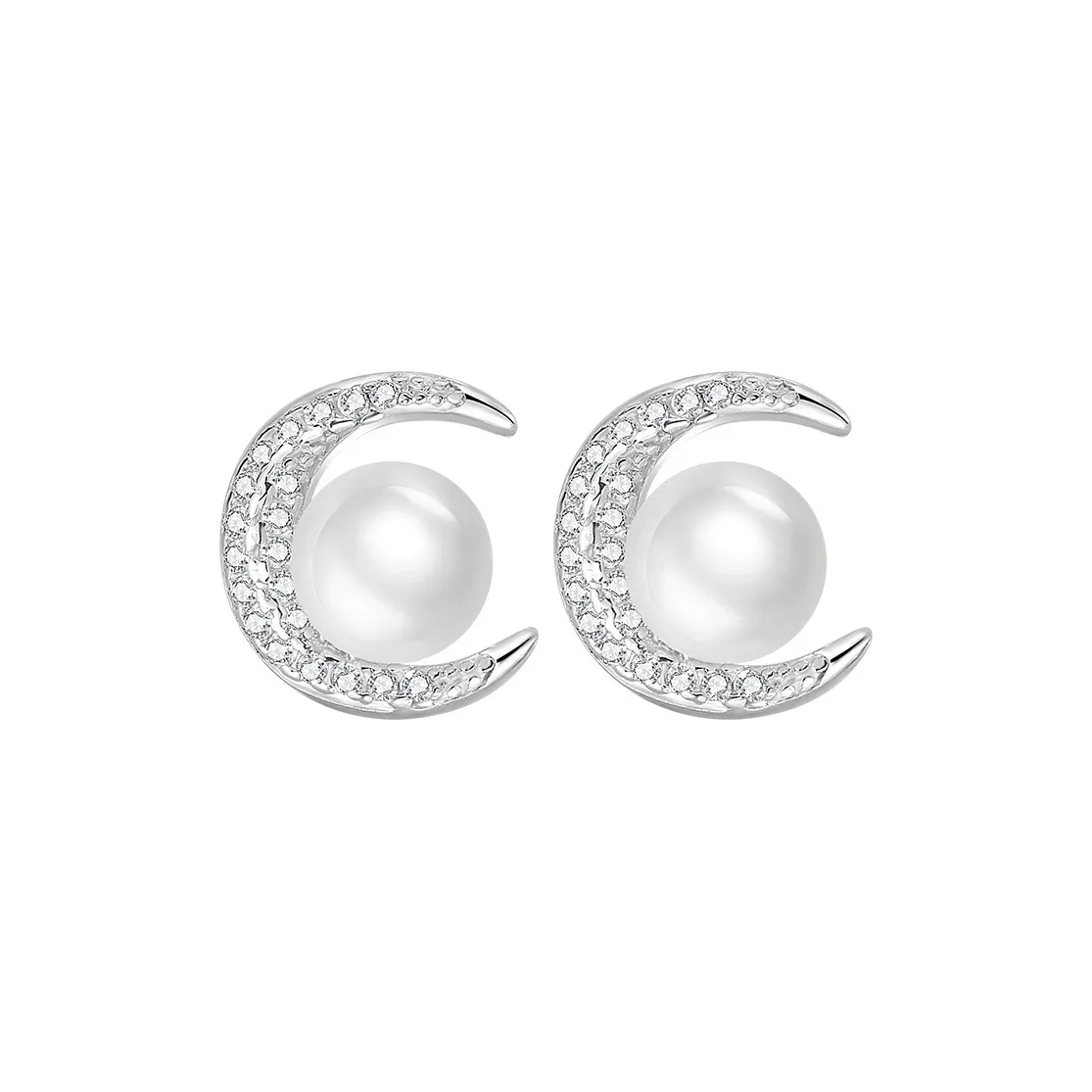 Andaozi Pearl Stud Earrings Women's