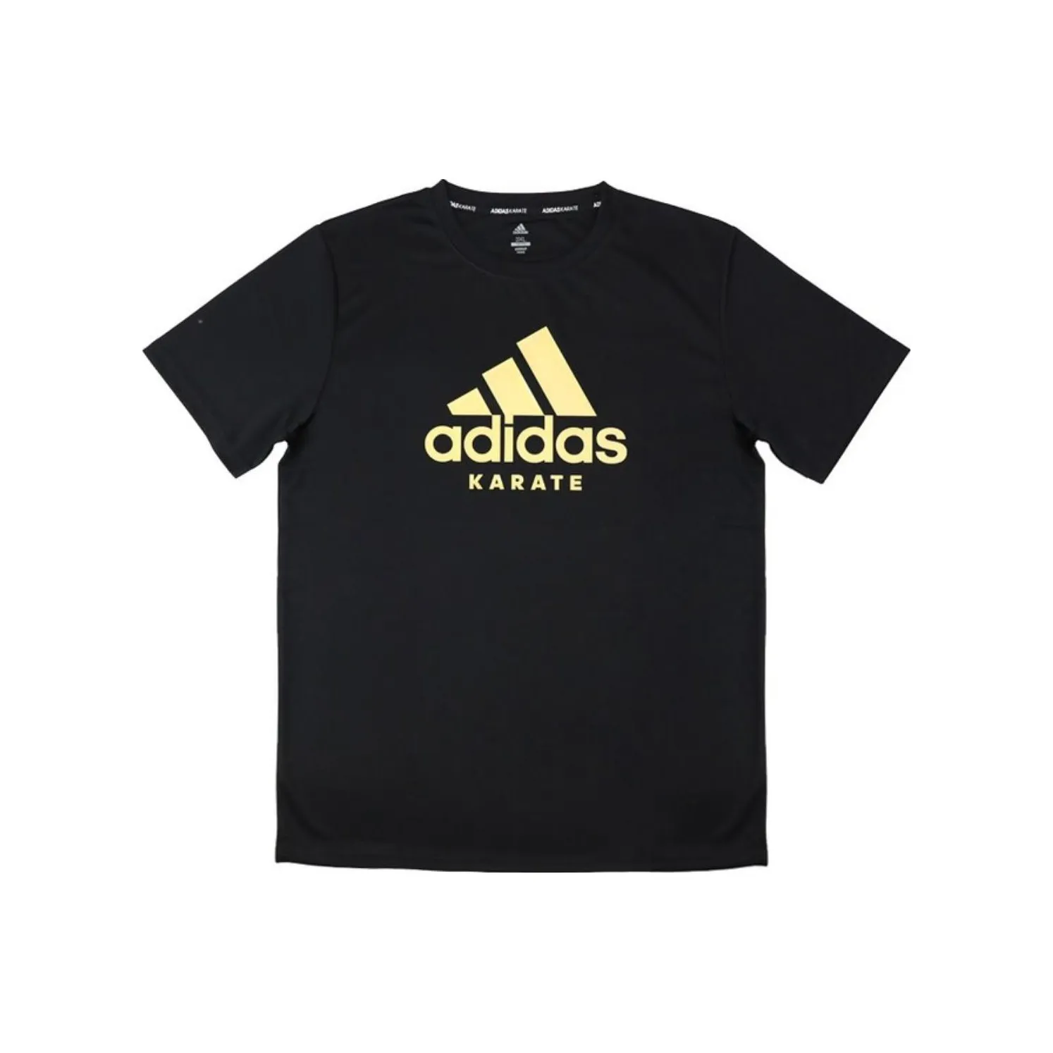 Adidas Черная основа с золотым логотипом Мужская футболка