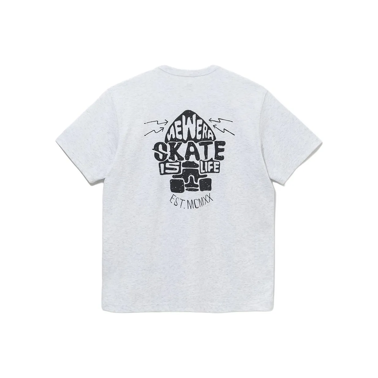 New Era T Shirt Unisex Heather Gray