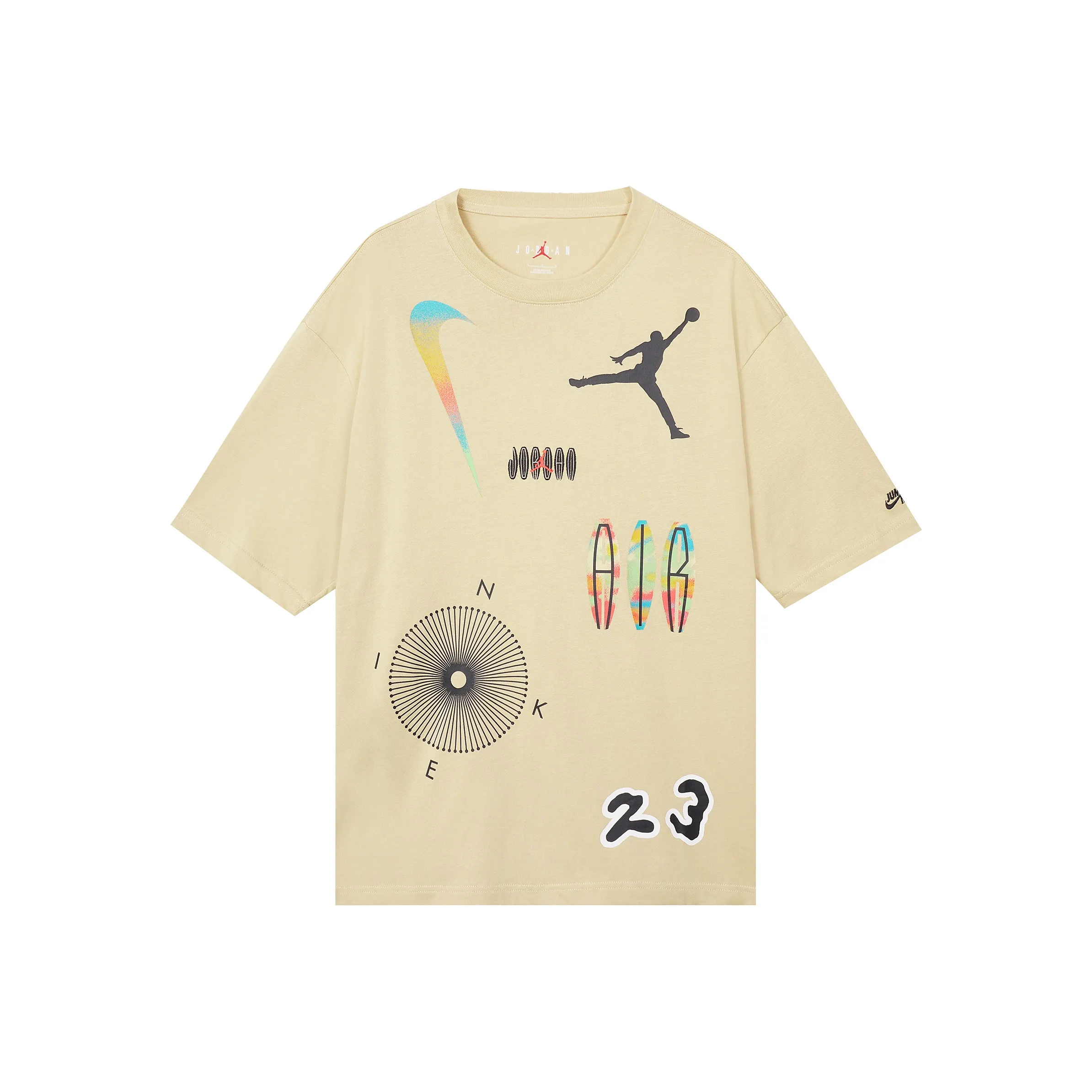Jordan Drop Shoulder Sleeve T-Shirt Men's Khaki