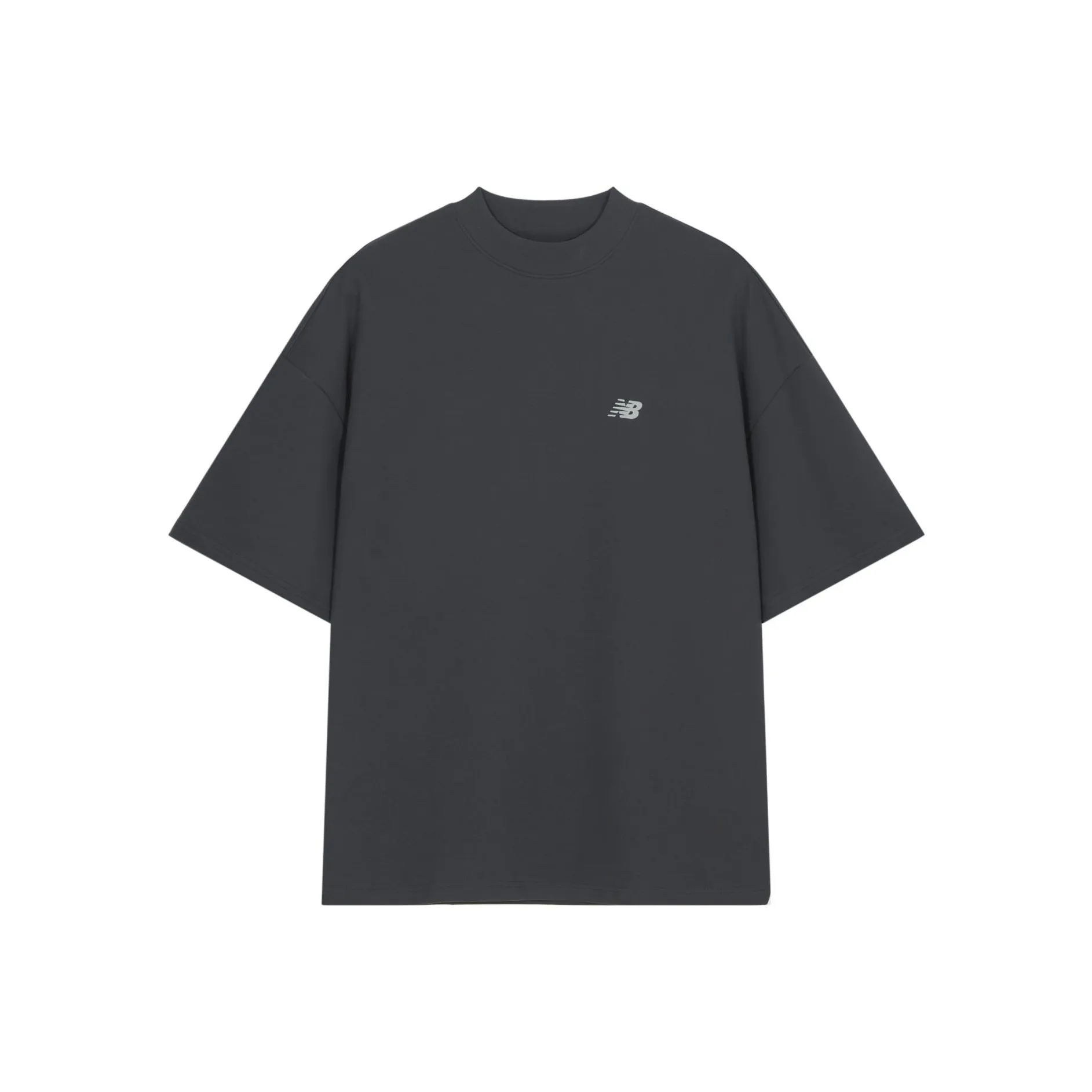 New Balance NB 100% Cotton T Shirt Unisex Charcoal Black