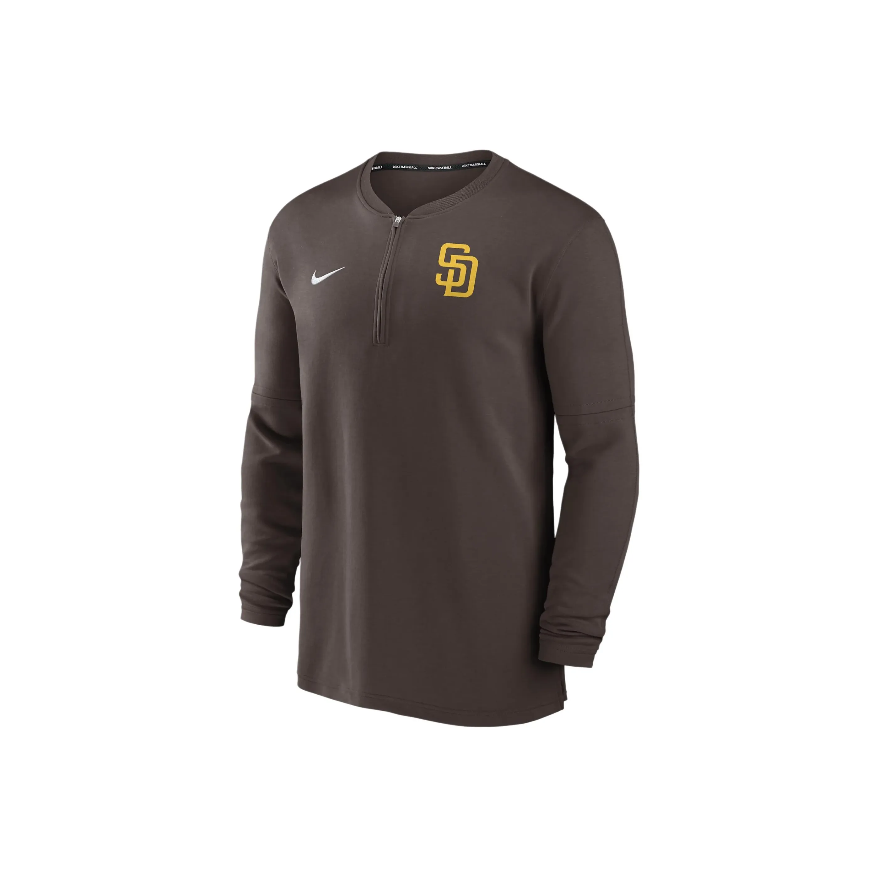 Nike San Diego Padres Authentic Collection Game Time Men's Nike Dri FIT Mlb 1/2 Zip Long Sleeve Top
